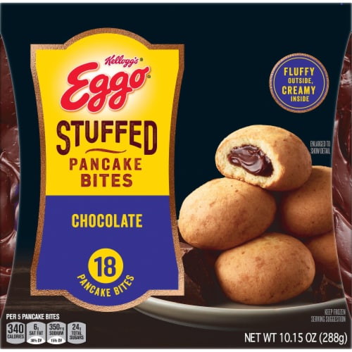 Kellogg's® Eggo® Chocolate Frozen Stuffed Pancake Bites Perspective: right