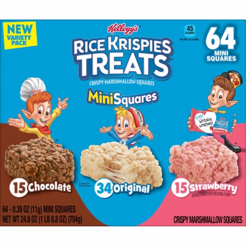 Kellogg's Rice Krispies Treats Variety Pack Mini Marshmallow Snack Bars Perspective: right