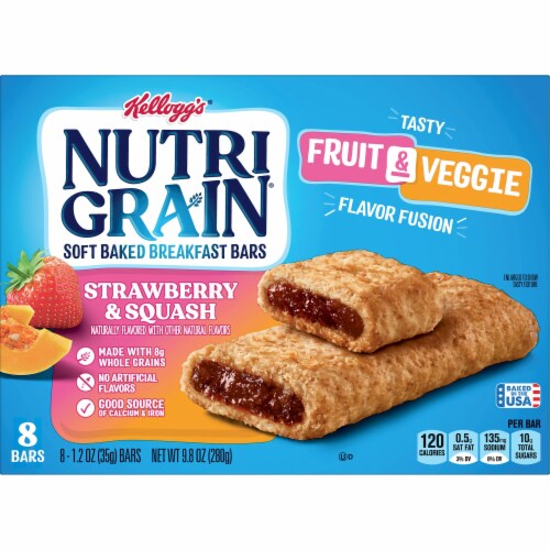 Nutri-Grain Strawberry and Squash Soft Baked Breakfast Bars Perspective: right