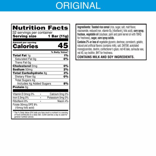 Kellogg's Rice Krispies Treats Original with Holiday Sprinkles Mini Marshmallow Snack Bars Perspective: right