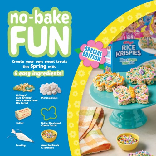 Kellogg's® Special Edition Blue and Green Color Mix Rice Krispies® Perspective: right