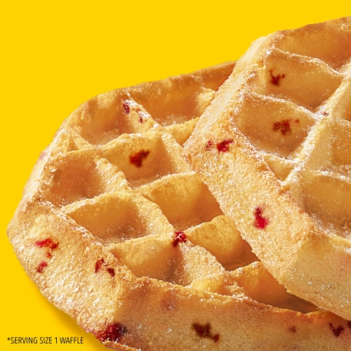 Eggo® Thick and Fluffy Strawberry Cheesecake Frozen Waffles Perspective: right
