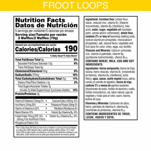 Kellogg's® Eggo® Froot Loops Frozen Waffles Perspective: right