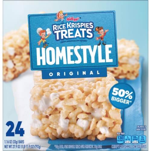 Rice Krispies Treats Homestyle Original Marshmallow Snack Bars Perspective: right