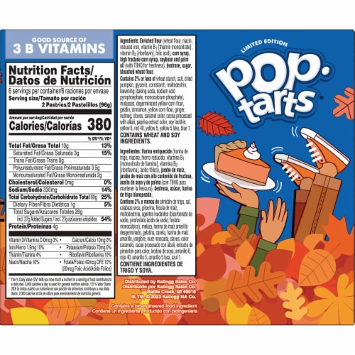 Kellogg's Pop-Tarts Frosted Pumpkin Pie Toaster Pastries Perspective: right