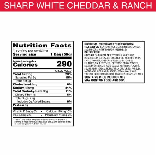 Pringles® Mingles Sharp White Cheddar and Ranch Puffed Snacks Perspective: right