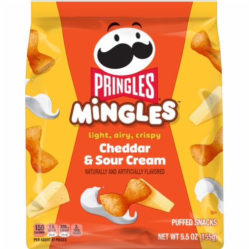 Pringles® Mingles Cheddar and Sour Cream Puffed Snacks Perspective: right