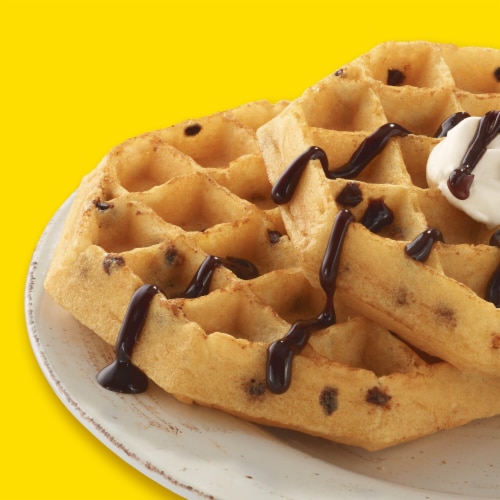 Kellogg's® Eggo® Thick and Fluffy Dark Chocolate Chip Frozen Waffles Perspective: right