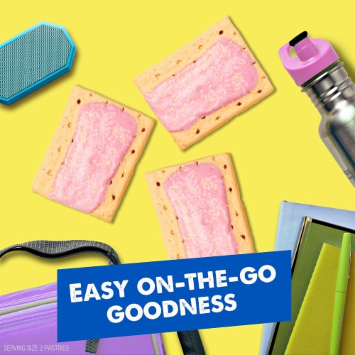 Kellogg's Pop-Tarts Frosted Lemon Blueberry Crumble Toaster Pastries Perspective: right