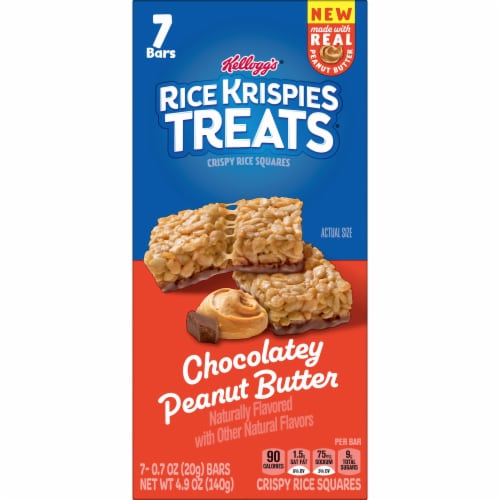 Kellogg's Rice Krispies Treats Chocolatey Peanut Butter Crispy Rice Squares Perspective: right