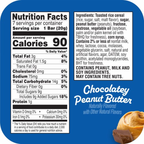 Rice Krispies Treats® Chocolatey Peanut Butter Crispy Rice Squares Perspective: right