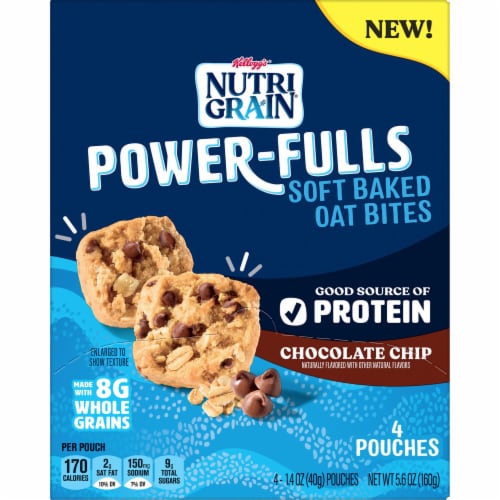 Kellogg's Nutri-Grain Power-Fulls Chocolate Chip Oat Bites Perspective: right