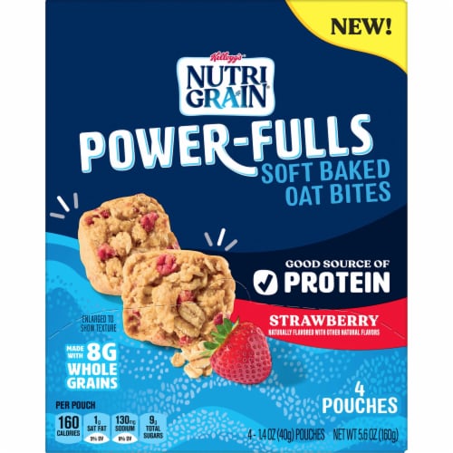 Kellogg's Nutri-Grain Power-Fulls Strawberry Oat Bites Perspective: right