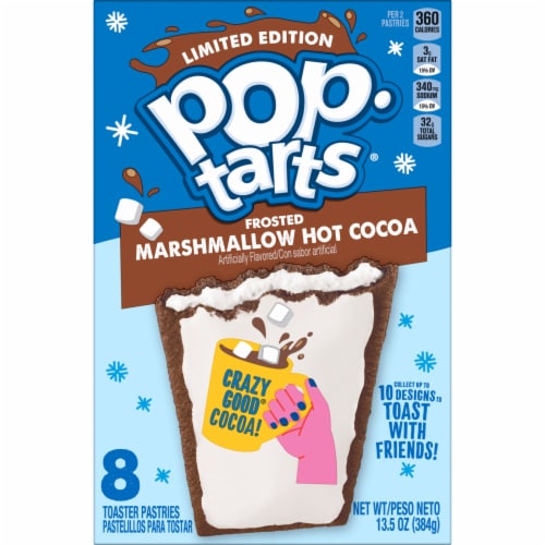 Kellogg's Pop-Tarts Frosted Marshmallow Hot Cocoa Toaster Pastries Perspective: right