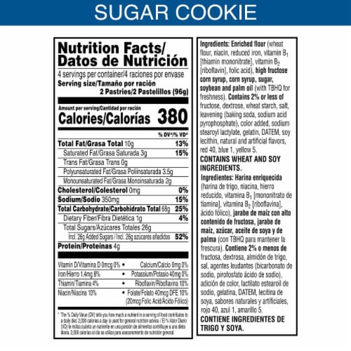 Kellogg's Pop-Tarts Froted Sugar Cookie Toaster Pastries Perspective: right