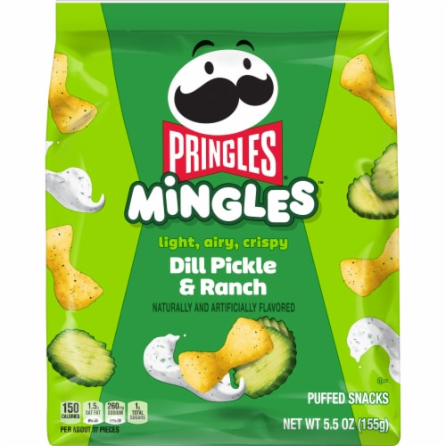 Pringles® Mingles Dill Pickle and Ranch Puffed Snacks Perspective: right