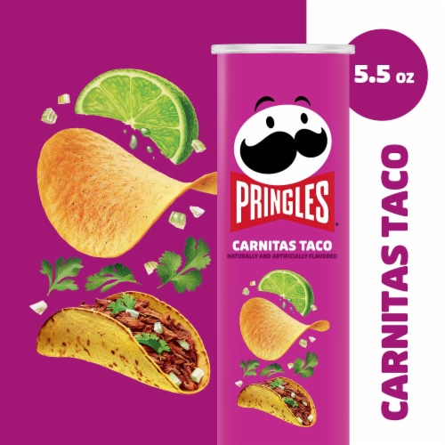 Pringles® Carnitas Taco Potato Crisps Chips Perspective: right