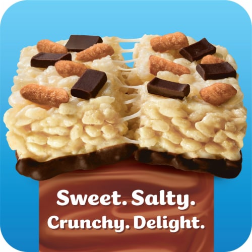 Kellogg's Rice Krispies Treats Bliss Chocolate Sea Salt Pretzel Crispy Marshmallow Squares Perspective: right