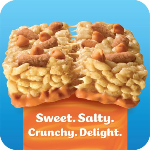 Kellogg's Rice Krispies Treats Bliss Caramel Sea Salt Pretzel Crispy Marshmallow Squares Perspective: right