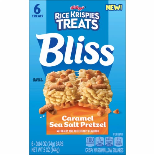 Rice Krispies Treats® Bliss Caramel Sea Salt Pretzel Crispy Marshmallow Squares Perspective: right