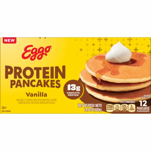 Eggo® Protein Vanilla Frozen Pancakes Perspective: right