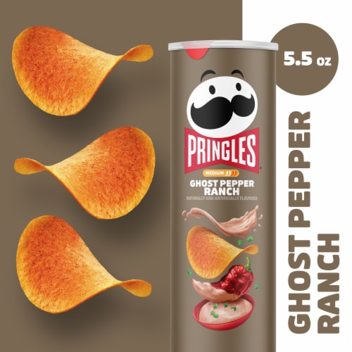 Pringles® Ghost Pepper Ranch Potato Crisps Chips Perspective: right