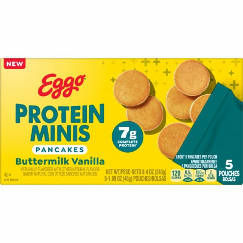 Eggo® Protein Minis Buttermilk Vanilla Frozen Pancake Bites Perspective: right
