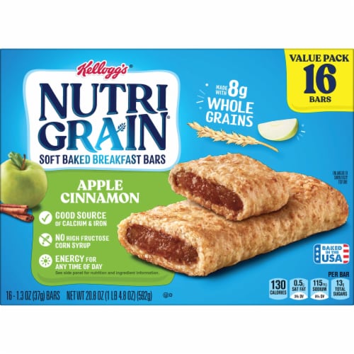 Kellogg's Nutri-Grain Apple Cinnamon Breakfast Bars Perspective: right