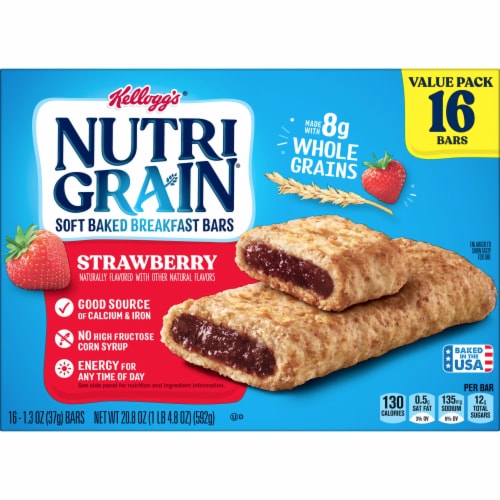Nutri-Grain Strawberry Soft Baked Breakfast Bars Perspective: right