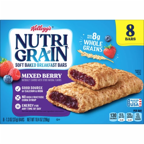 Nutri-Grain Mixed Berry Soft Baked Breakfast Bars Perspective: right