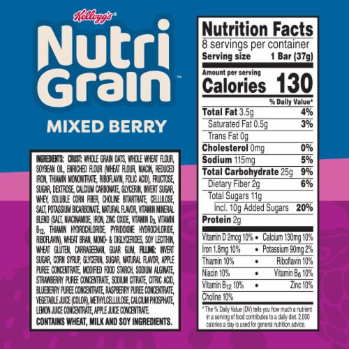 Nutri-Grain® Mixed Berry Breakfast Bars Perspective: right