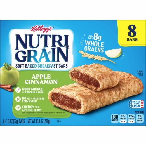 Kellogg's Nutri-Grain Apple Cinnamon Breakfast Bars Perspective: right