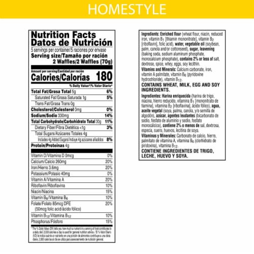 Kellogg's® Eggo® Homestyle Original Frozen Waffles Perspective: right