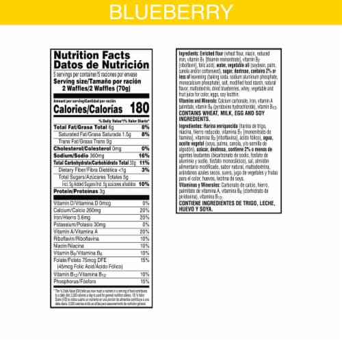 Kellogg's® Eggo® Blueberry Frozen Waffles Perspective: right