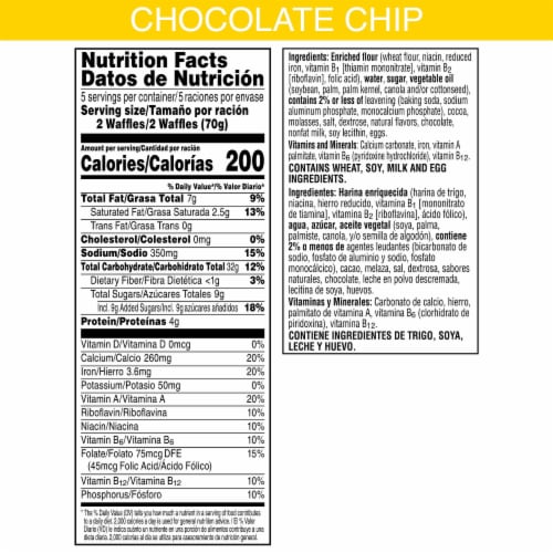 Kellogg's® Eggo® Chocolatey Chip Frozen Waffles Perspective: right