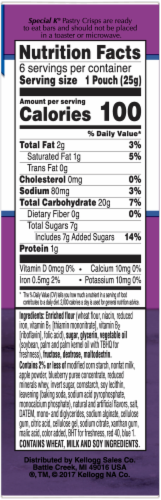 Kellogg's Special K Blueberry Pastry Crisps Perspective: right