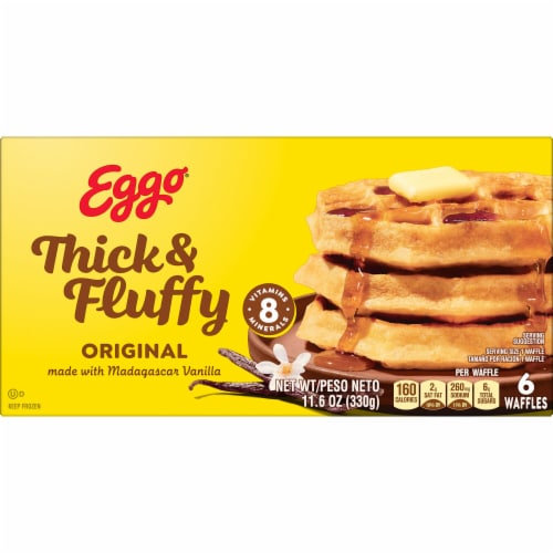 Eggo Thick and Fluffy Original Frozen Waffles Perspective: right