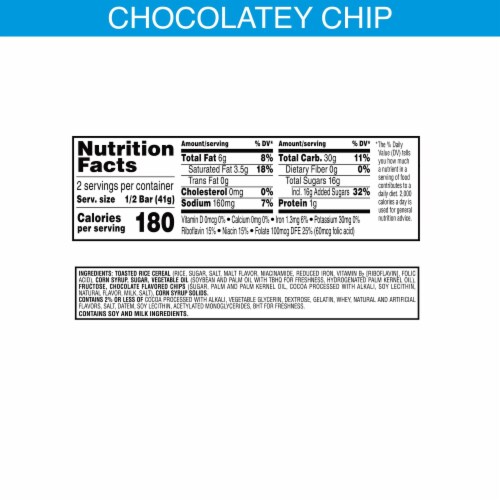 Kellogg's Rice Krispies Treats Mega Bars Chocolatey Chip Marshmallow Snack Bars Perspective: right
