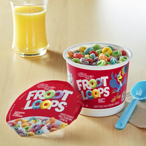 Kellogg's Froot Loops Breakfast Cereal Cup Original Perspective: right