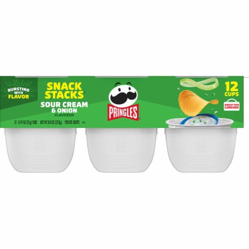 Pringles Sour Cream and Onion Potato Crisps Chips Snack Stacks, 8.8 oz ...