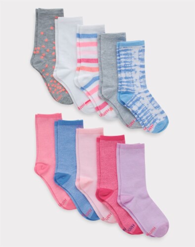 Hanes® Ultimate Girls Crew Socks - 6-7.5 / Assorted Perspective: right