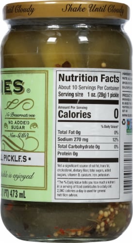 Bubbies® Baby Kosher Dill Pickles Perspective: right