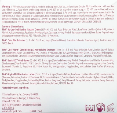 Luster's Pink Conditioning No-Lye Relaxer Shea Butter & Prota-Silk Conditioning Treatment Perspective: right