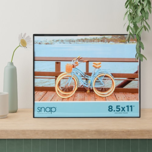 Snap® 8.5x11 Front Load Photo Frame - Black Perspective: right