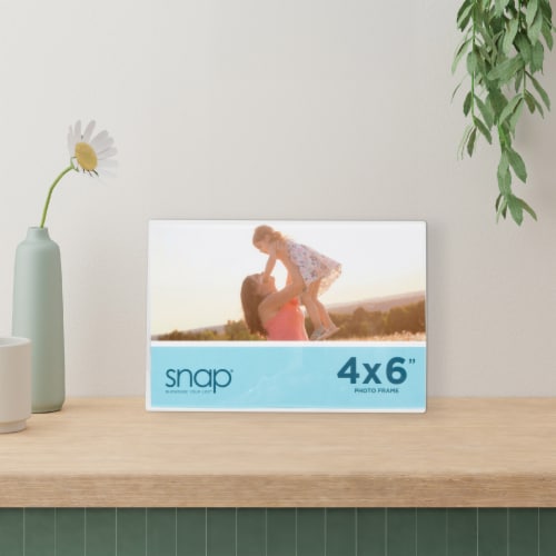 Snap® 4x6 Clear Bent Acrylic L Photo Frame Perspective: right