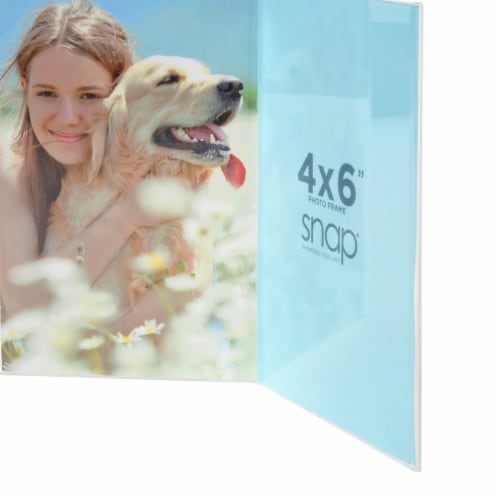 Snap® 4x6 Clear Bent Acrylic Double Photo Frame Perspective: right