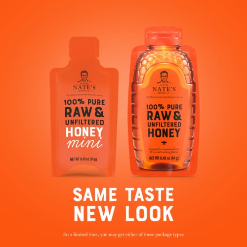 Nature Nate's® Classic Honey Minis Single Serve Packets Perspective: right