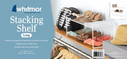 Whitmor Long Stacking Shelf - White Perspective: right