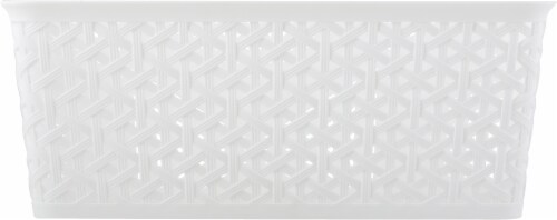 Whitmor Resin Form Half Basket - White Perspective: right