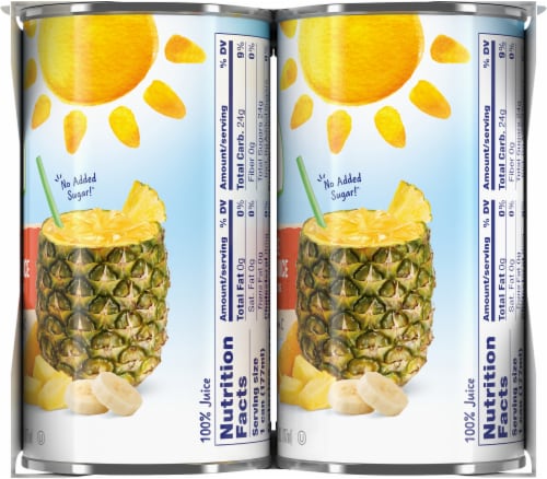 Dole 100 Pineapple Orange Banana Juice 6 Cans 6 Fl Oz Frys Food